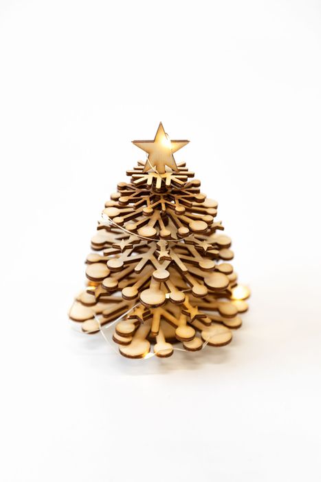 Wooden Christmas Tree kit decorations